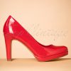 50s Katie Laquer Pumps in Vibrant Red