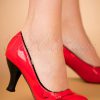 50s Dragonfly Pumps in Red