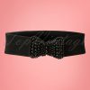 50s Pearl Bow Belt in Black