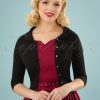 40s April Bow Cardigan in Black