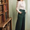 40s Hidden Away Trousers in Teal