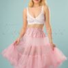 50s Retro Chiffon Petticoat in Dolly Pink