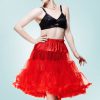 50s Retro Chiffon Petticoat in Red