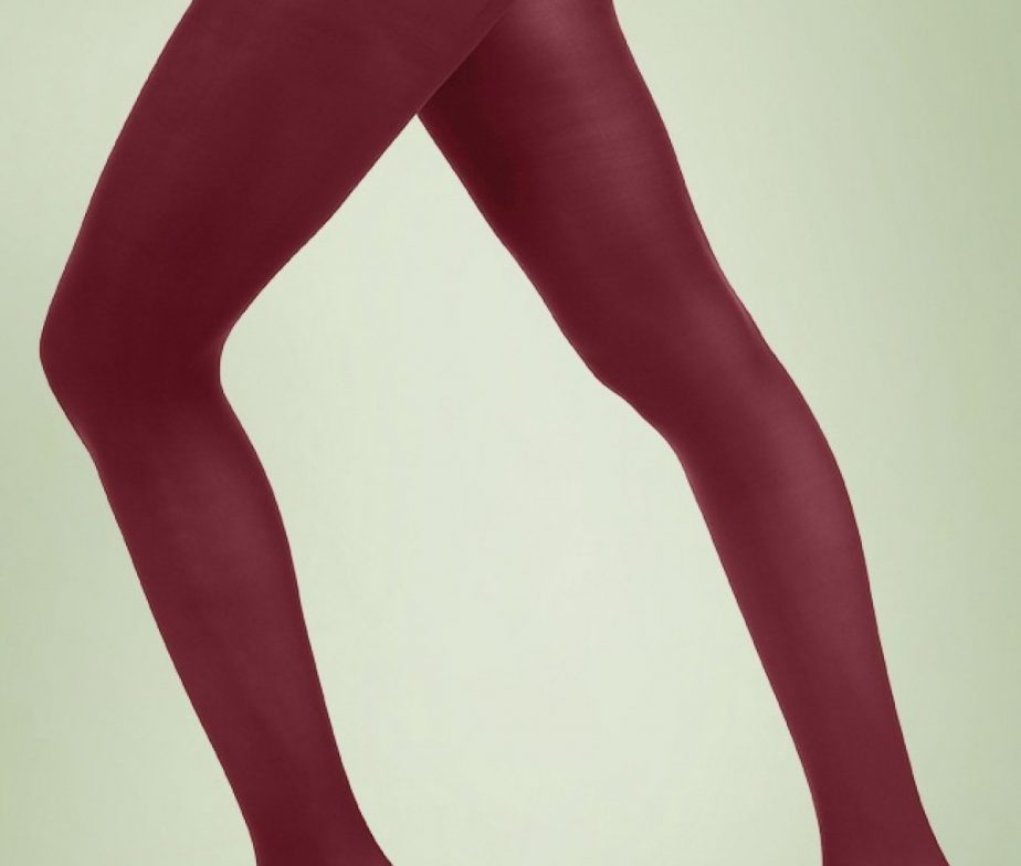 60s Opaque Tights in Burgundy | Vintagechick.net