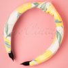 50s Lemon Hair Band in White and Yellow