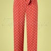 40s Ava Pablo Straight Pants in Apple Pink