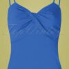 50s Wrap Front Top in Blue