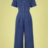 50s Stark Boilersuit in Denim Blue