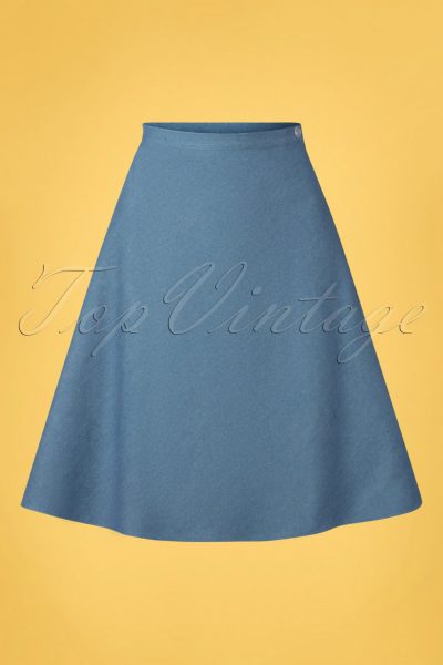 60s A-line Skirt in Light Denim